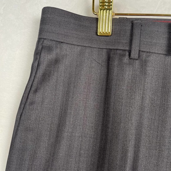 NWT Axist Slim Fit Men's Dress Pants 33x32 Slate Grey Track‎ Stripes City Pant - Picture 4 of 14
